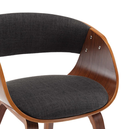 Sedie da Pranzo 6 pz Legno Curvato e Tessuto Grigio | homemem39