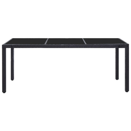 Set da Pranzo da Giardino 9 pz in Polyrattan Nero | homemem39