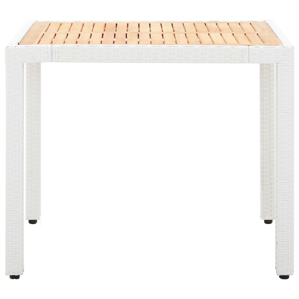 Set da Pranzo da Giardino 5 pz in Polyrattan Bianco | homemem39