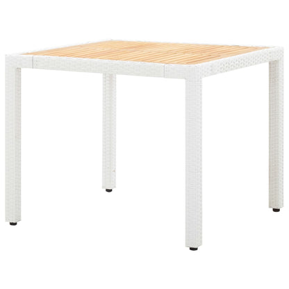Set da Pranzo da Giardino 5 pz in Polyrattan Bianco | homemem39
