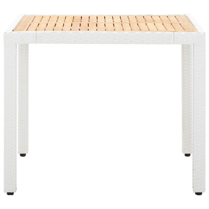 Set da Pranzo da Giardino 5 pz in Polyrattan Bianco - homemem39