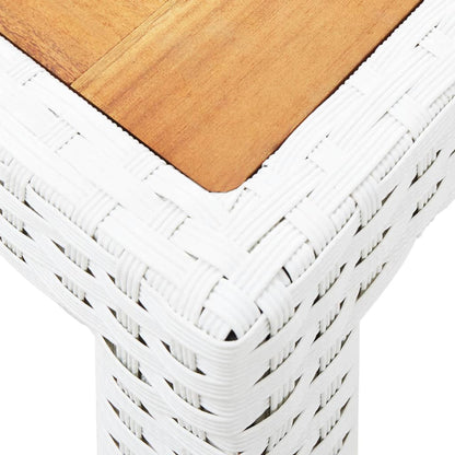 Set da Pranzo da Giardino 5 pz in Polyrattan Bianco - homemem39