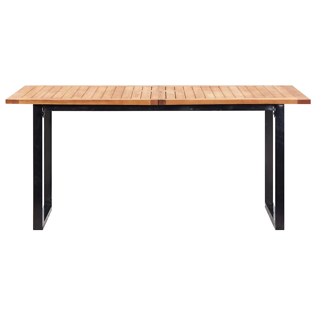 Set da Pranzo da Giardino 7 pz Grigio in Polyrattan e Acacia