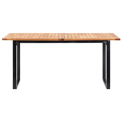 Set da Pranzo da Giardino 7 pz Grigio in Polyrattan e Acacia