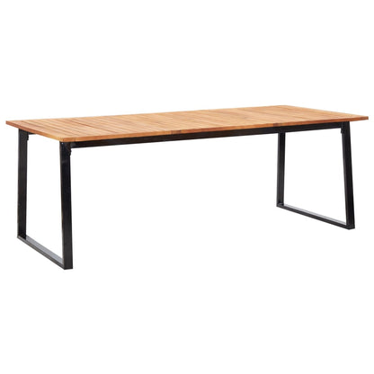 Set da Pranzo da Giardino 9 pz Nero in Polyrattan e Acacia | homemem39