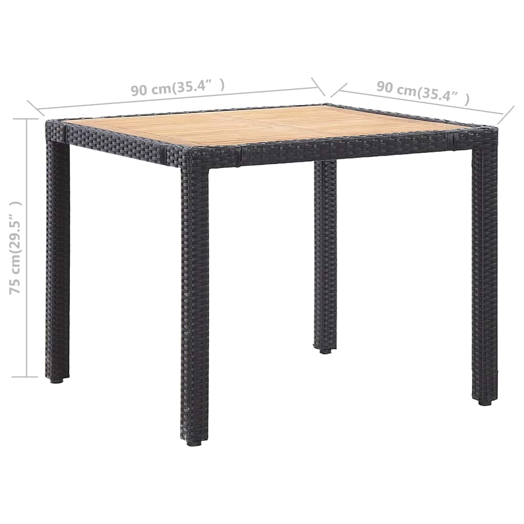 Set da Pranzo da Giardino 5 pz con Cuscini in Polyrattan