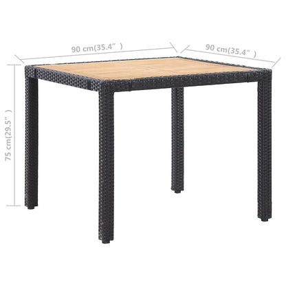 Set da Pranzo da Giardino 5 pz con Cuscini in Polyrattan
