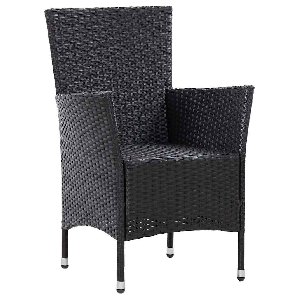 Set da Pranzo da Giardino 5 pz con Cuscini in Polyrattan