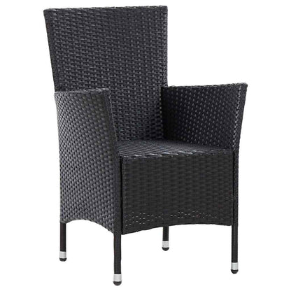 Set da Pranzo da Giardino 5 pz con Cuscini in Polyrattan