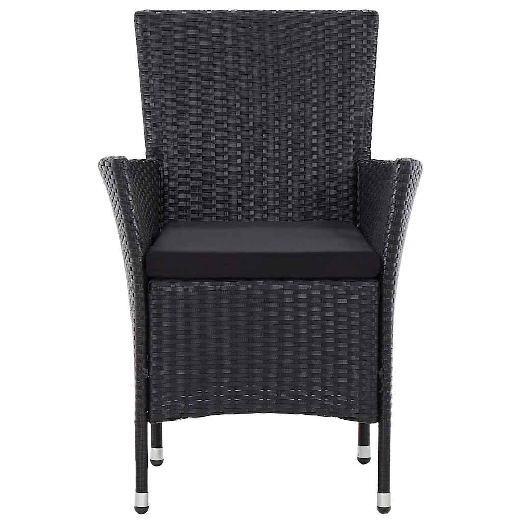 Set da Pranzo da Giardino 5 pz con Cuscini in Polyrattan