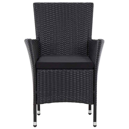Set da Pranzo da Giardino 5 pz con Cuscini in Polyrattan