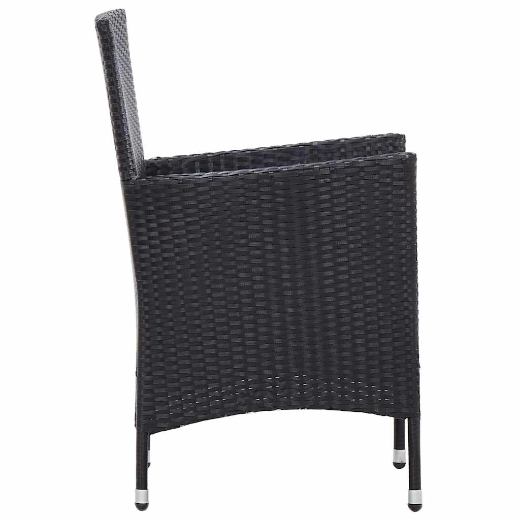 Set da Pranzo da Giardino 5 pz con Cuscini in Polyrattan