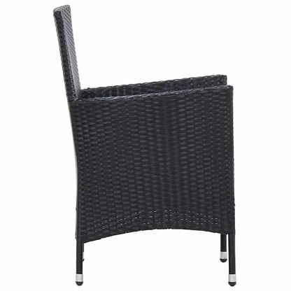 Set da Pranzo da Giardino 5 pz con Cuscini in Polyrattan
