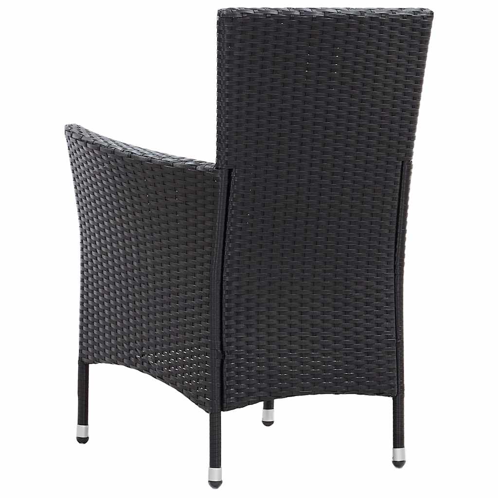 Set da Pranzo da Giardino 5 pz con Cuscini in Polyrattan
