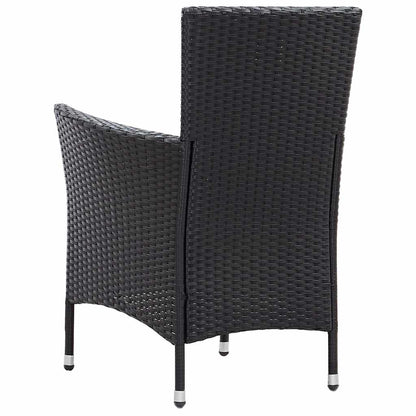 Set da Pranzo da Giardino 5 pz con Cuscini in Polyrattan