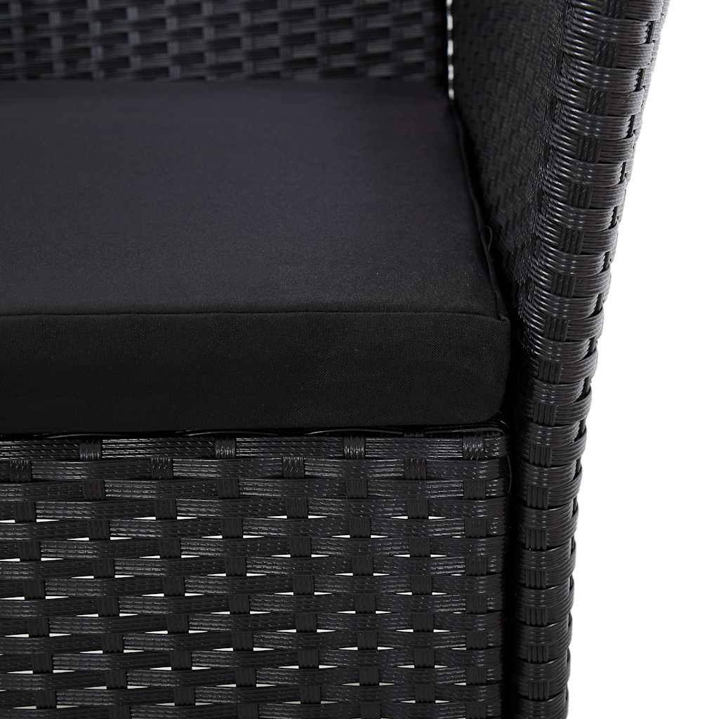 Set da Pranzo da Giardino 5 pz con Cuscini in Polyrattan