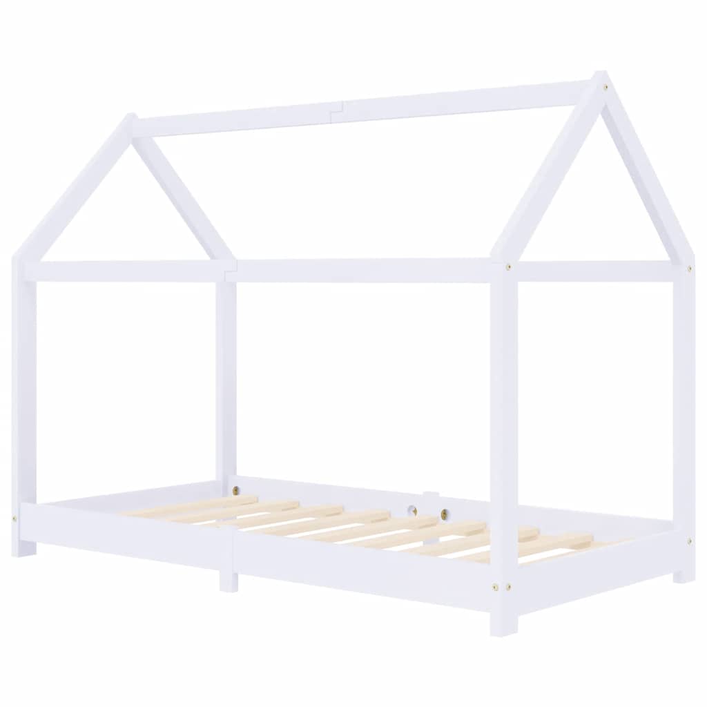 Giroletto per Bambini Bianco in Massello di Pino 80x160 cm - homemem39