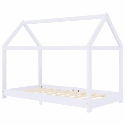 Giroletto per Bambini Bianco in Massello di Pino 80x160 cm - homemem39
