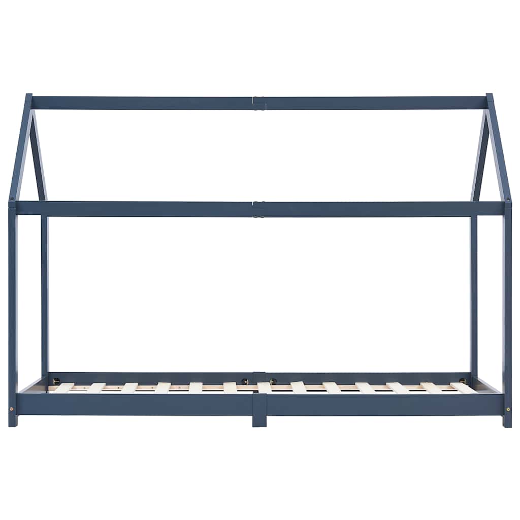 Giroletto per Bambini Grigio in Massello di Pino 90x200 cm - homemem39