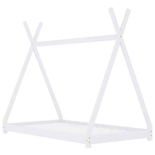 Giroletto per Bambini Bianco in Massello di Pino 80x160 cm - homemem39