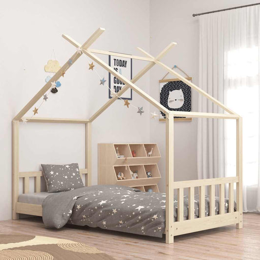 Giroletto per Bambini in Legno Massello di Pino 70x140 cm - homemem39