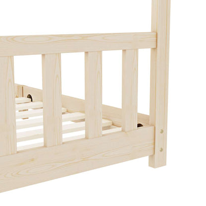 Giroletto per Bambini in Legno Massello di Pino 90x200 cm - homemem39