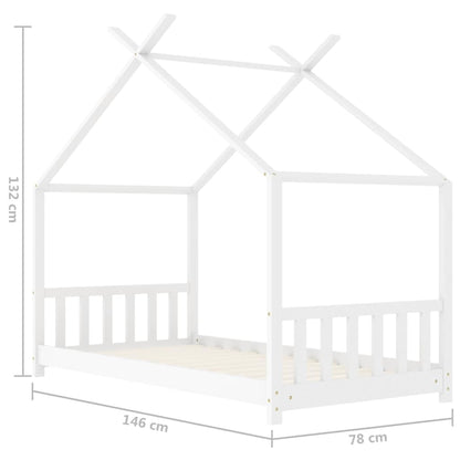 Giroletto per Bambini Bianco in Massello di Pino 70x140 cm - homemem39