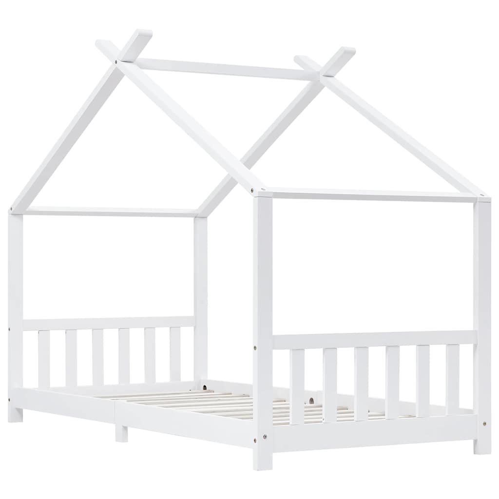 Giroletto per Bambini Bianco in Massello di Pino 90x200 cm - homemem39