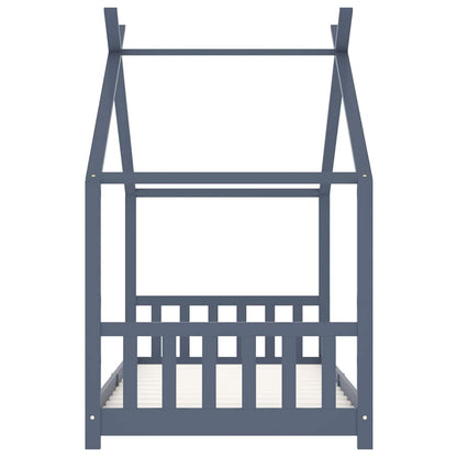 Giroletto per Bambini Grigio in Massello di Pino 90x200 cm - homemem39