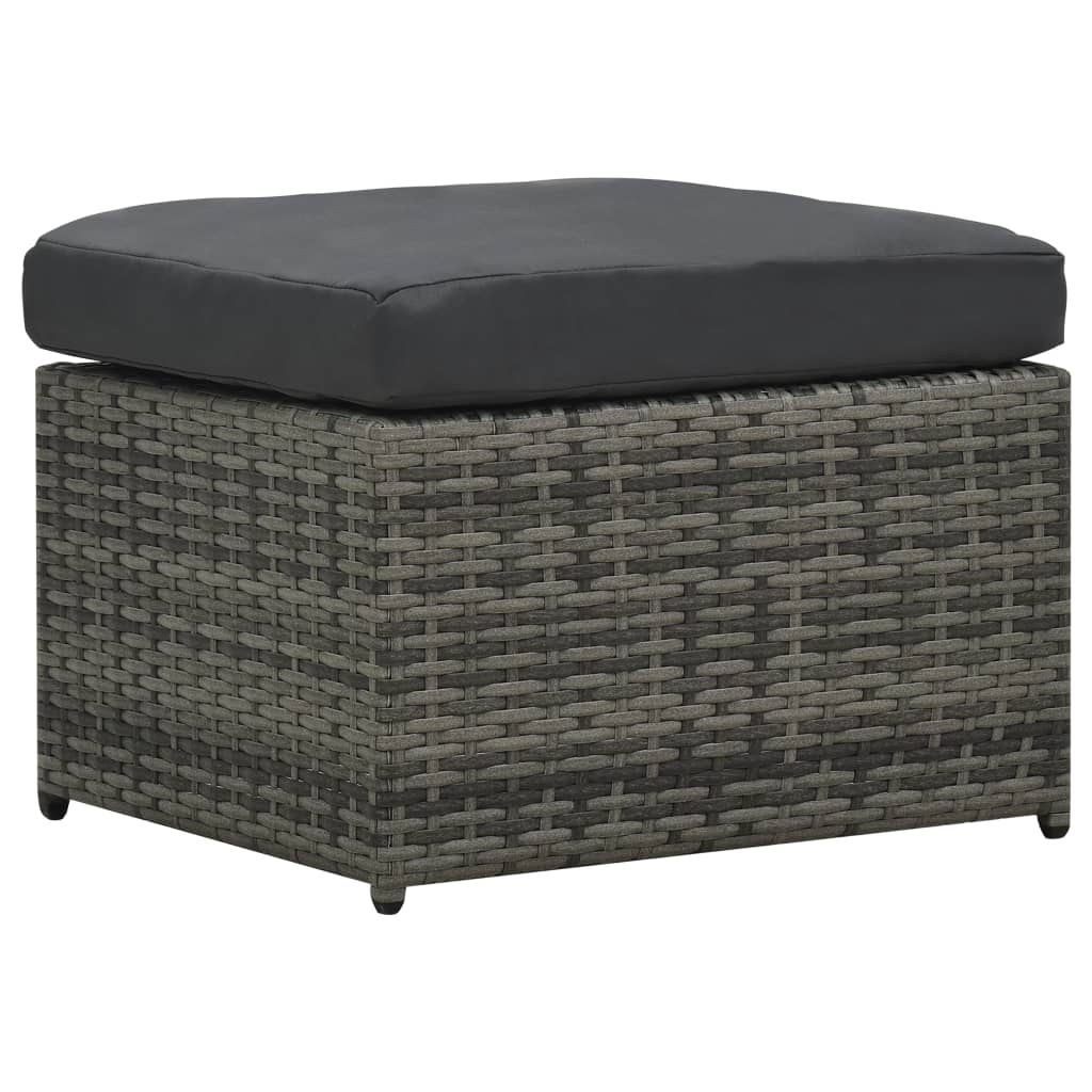 Set Divani da Giardino 4 pz con Cuscini in Polyrattan Antracite | homemem39