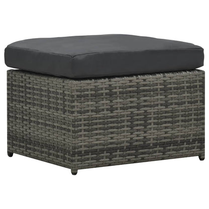 Set Divani da Giardino 4 pz con Cuscini in Polyrattan Antracite | homemem39