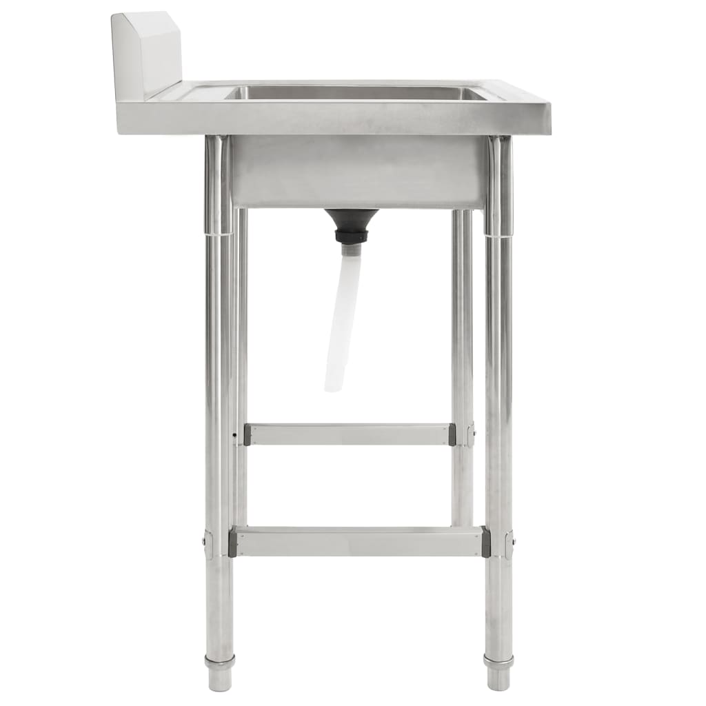 Lavello da Cucina Vasca Singola in Acciaio Inossidabile - homemem39