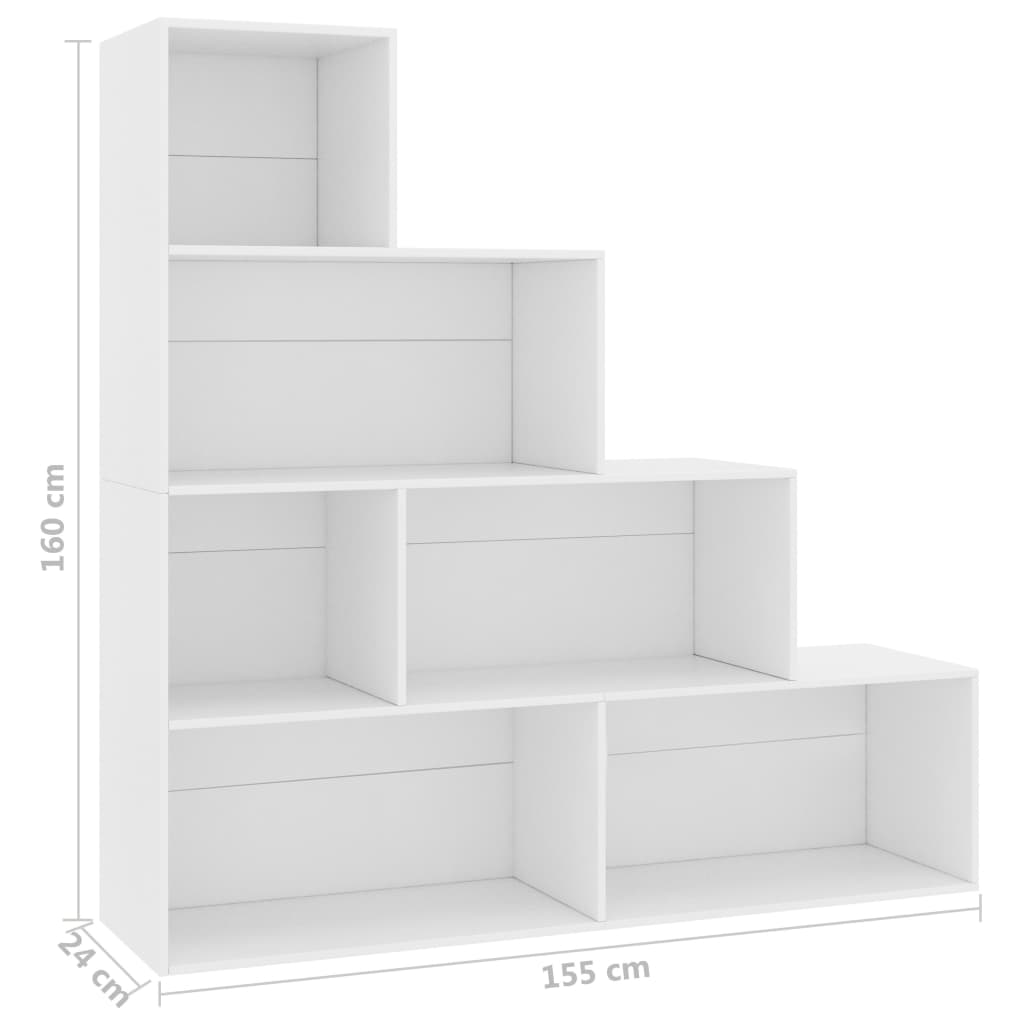 Libreria/Divisorio Bianco 155x24x160 cm in Legno Multistrato | homemem39