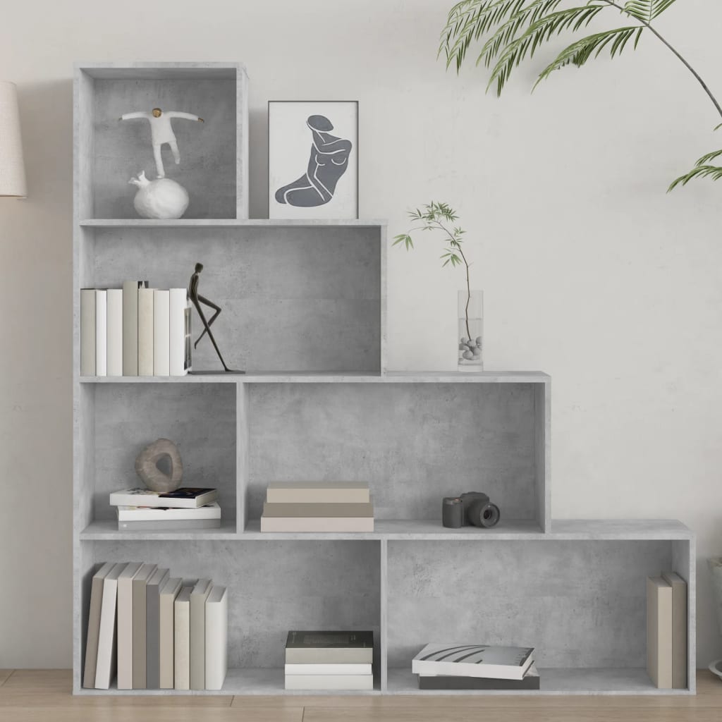 Libreria/Divisorio Grigio Cemento 155x24x160 Legno Multistrato | homemem39