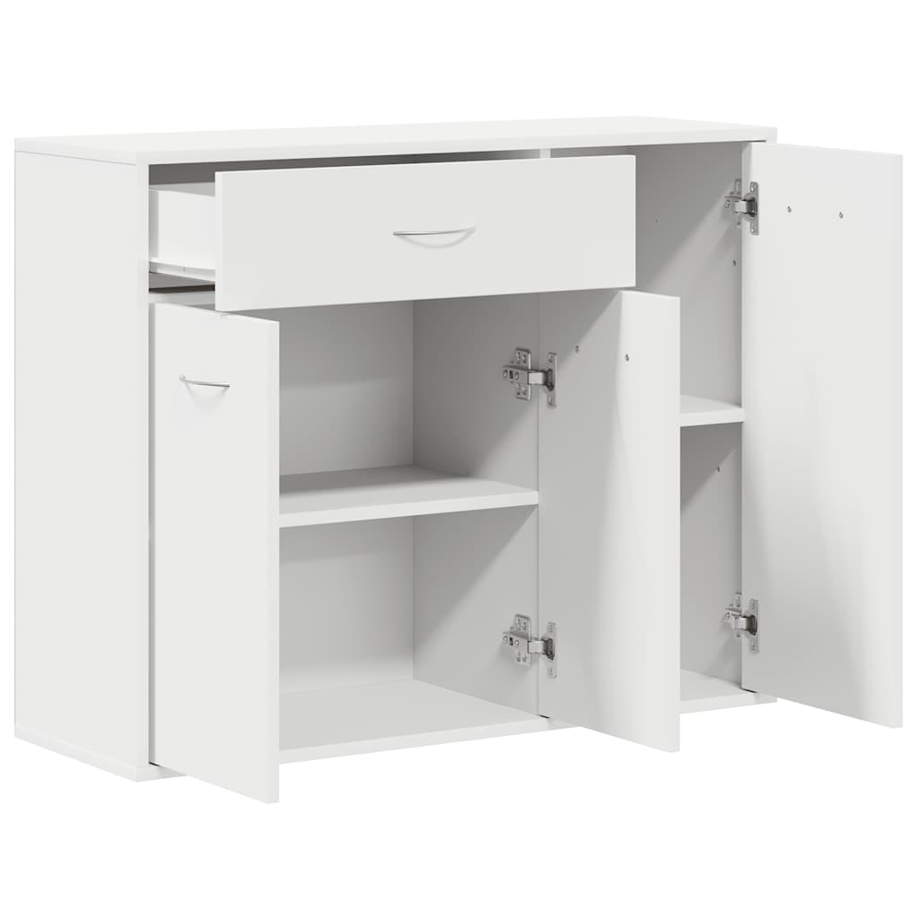 Credenza Bianca 88x30x70 cm in Legno Multistrato | homemem39