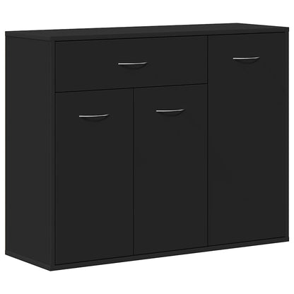Credenza Nera 88x30x70 cm in Legno Multistrato - homemem39
