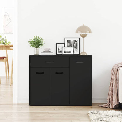 Credenza Nera 88x30x70 cm in Legno Multistrato - homemem39