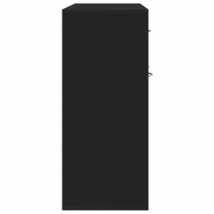 Credenza Nera 88x30x70 cm in Legno Multistrato - homemem39