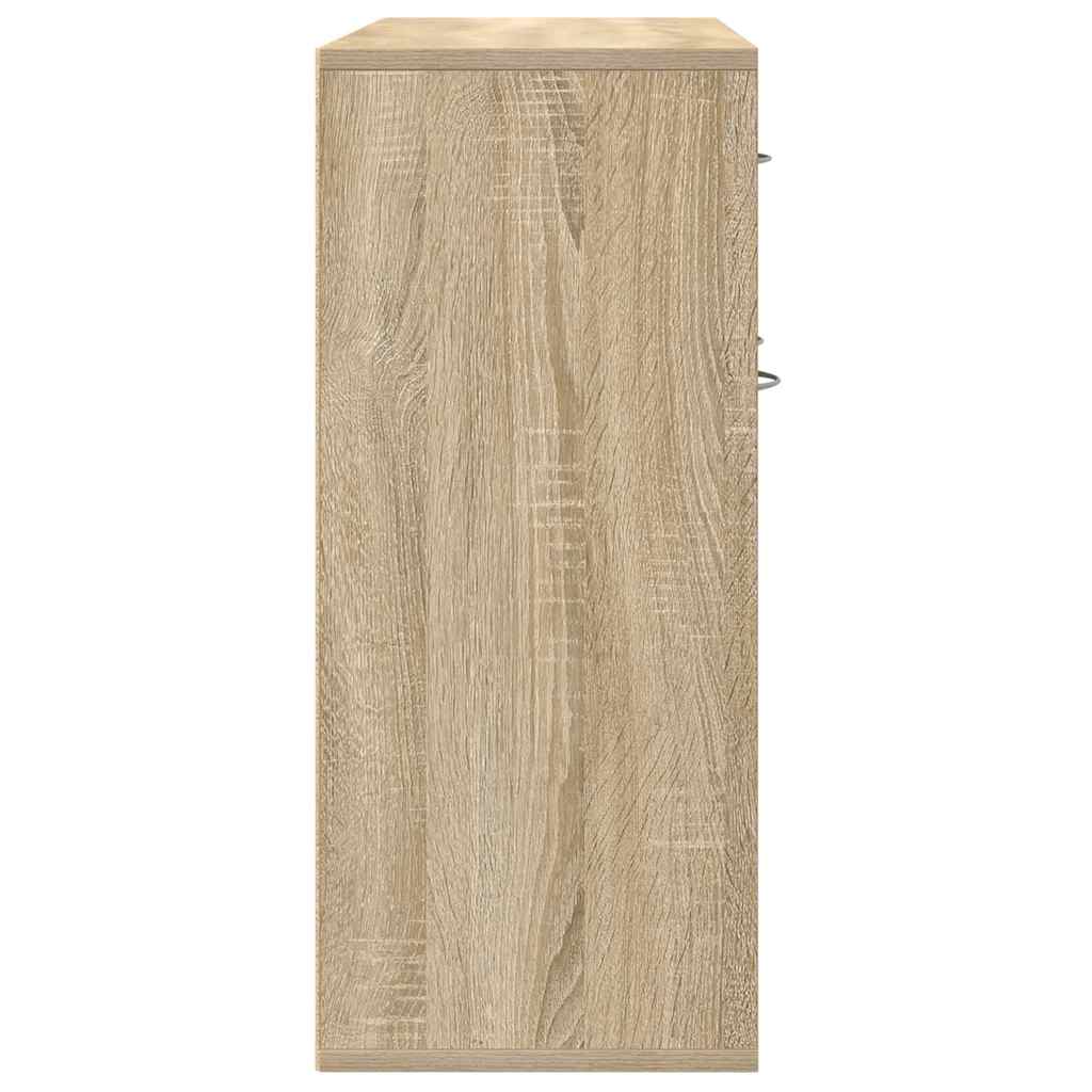 Credenza Rovere Sonoma 88x30x70 cm in Legno Multistrato