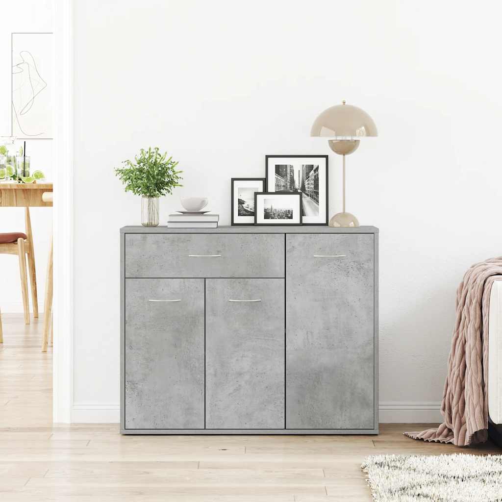 Credenza Grigio Cemento 88x30x70 cm in Legno Multistrato - homemem39