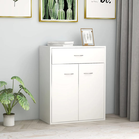 Credenza Bianca 60x30x75 cm in Legno Multistrato - homemem39