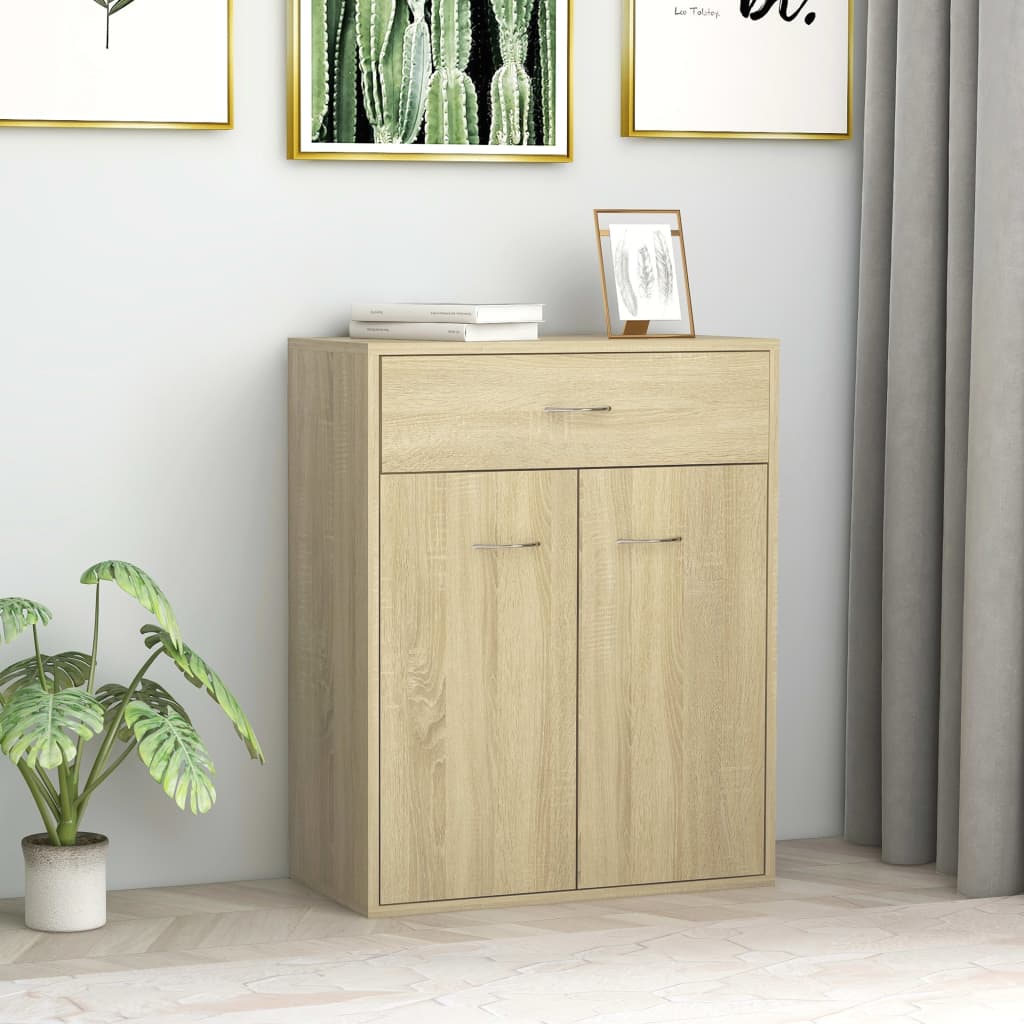 Credenza Rovere Sonoma 60x30x75 cm in Legno Multistrato - homemem39