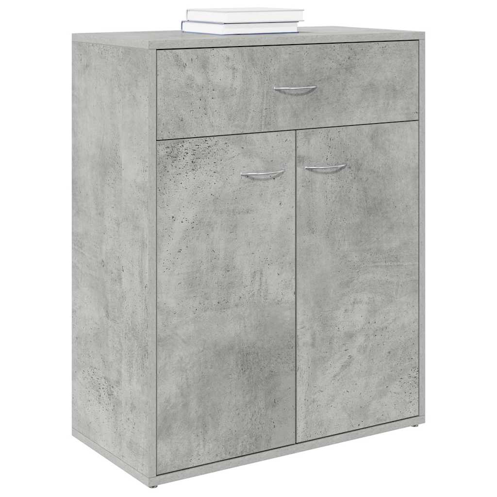 Credenza Grigio Cemento 60x30x75 cm in Legno Multistrato