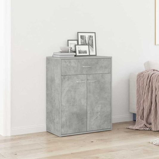 Credenza Grigio Cemento 60x30x75 cm in Legno Multistrato