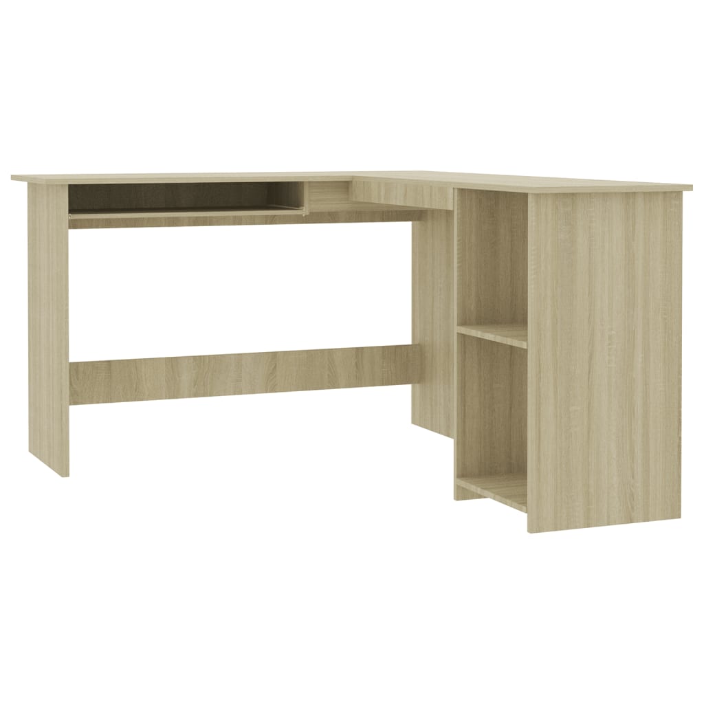 Scrivania Angolare a L Rovere Sonoma 120x140x75cm Multistrato - homemem39
