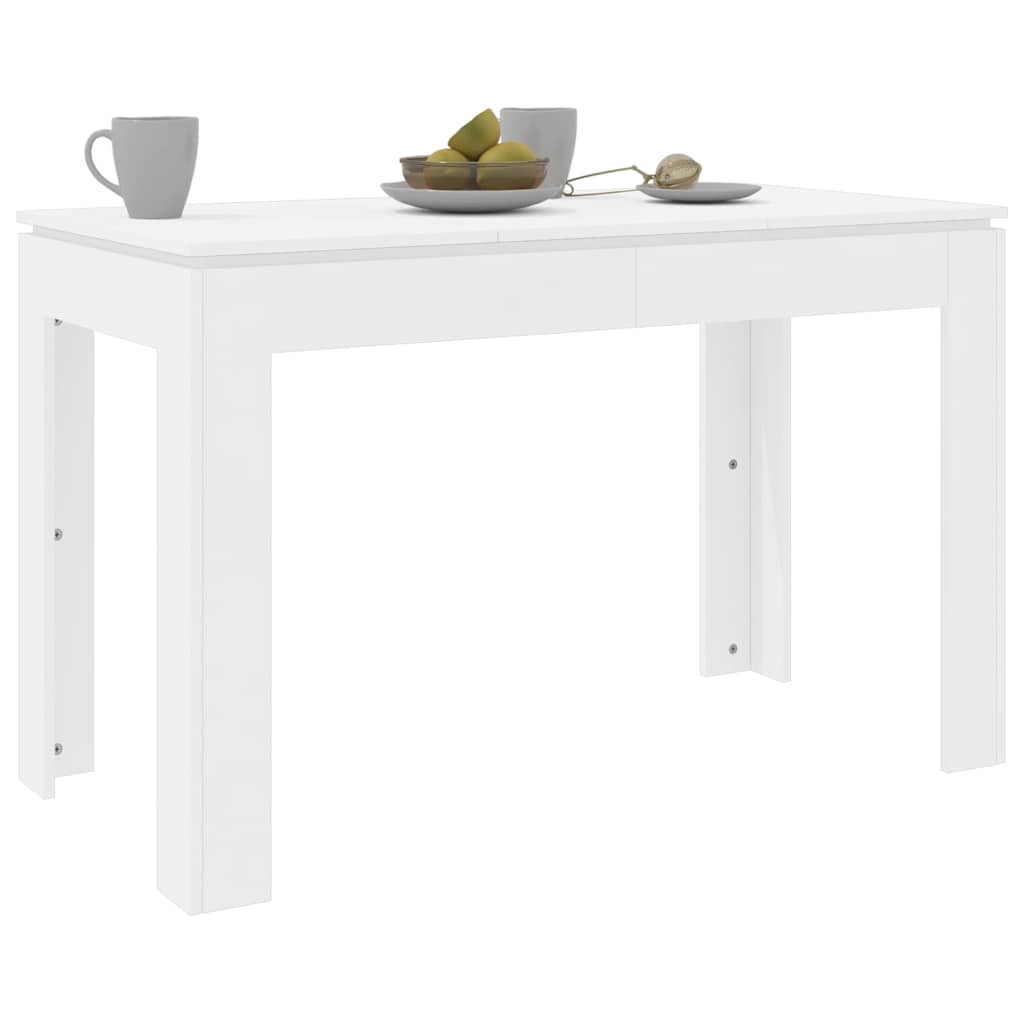 Tavolo da Pranzo Bianco 120x60x76 cm in Legno Multistrato | homemem39