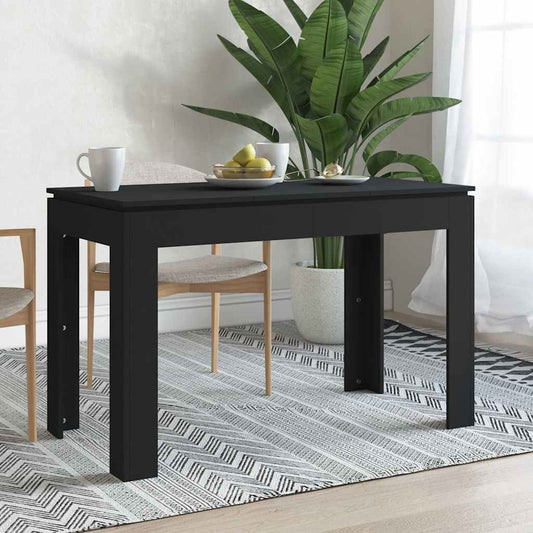 Tavolo da Pranzo Nero 120x60x76 cm in Legno Multistrato