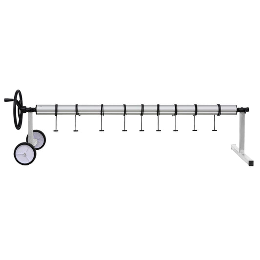 Rullo di Copertura per Piscina con Base in Acciaio Inox - homemem39