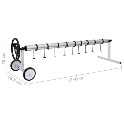 Rullo di Copertura per Piscina con Base in Acciaio Inox - homemem39