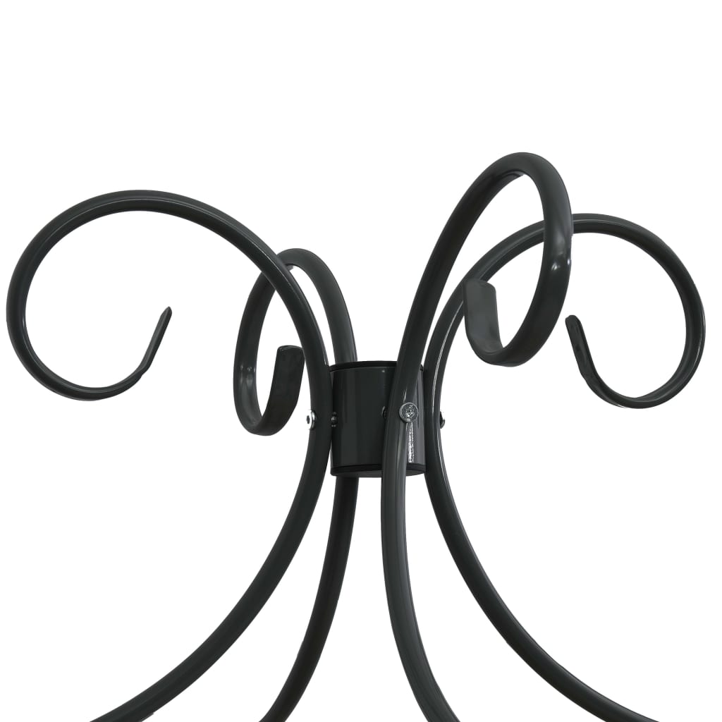 Letto a Baldacchino Nero in Metallo 140x200 cm | homemem39